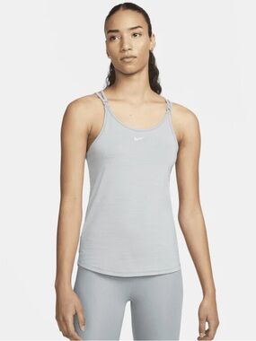 Women’s Nike Dri-Fit One Luxe Tank Particle Grey Heather Size L